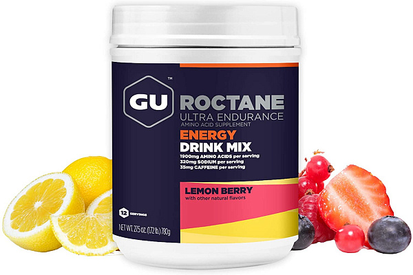 Спортивный напиток GU ROCTANE ENERGY DRINK MIX Банка 12 порций, Лимонная ягода