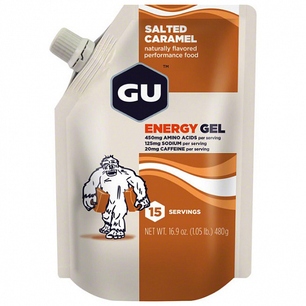 GU ORIGINAL ENERGY GEL+ кофеин 20mg 1 пакет x 480 г (15 порций), Соленая карамель