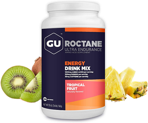 Спортивный напиток GU ROCTANE ENERGY DRINK MIX Банка 24 порции, Тропические фрукты
