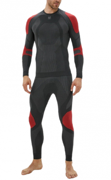 Комплект термобелья мужской V-MOTION Alpinesports Серо-Красный фото в интернет-магазине FilSport.ru