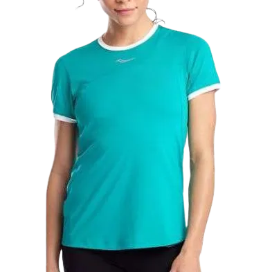 Футболка беговая Saucony 2020 Drafty Short Sleeve Lapis фото в магазине FilSport.ru